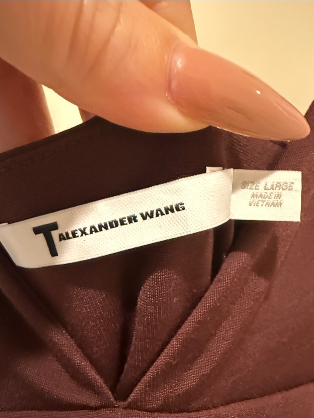 T by Alexander Wang Burgundy Spaghetti-Strap Midi Dress - Picture 2 of 5